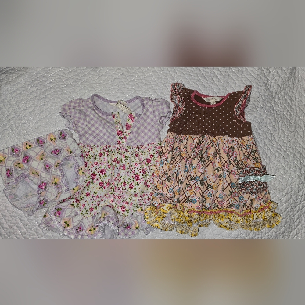 Matilda Jane Purple and Brown Kids Dress'